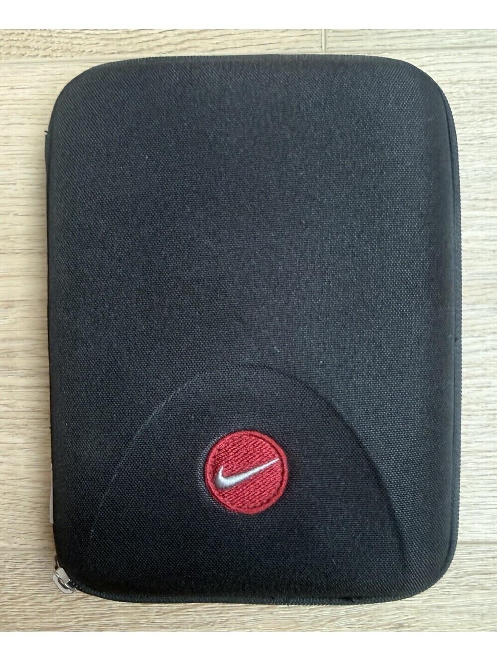 Vintage Y2K Nike Mead Storage Case Black Zip Organizer Hard Shell